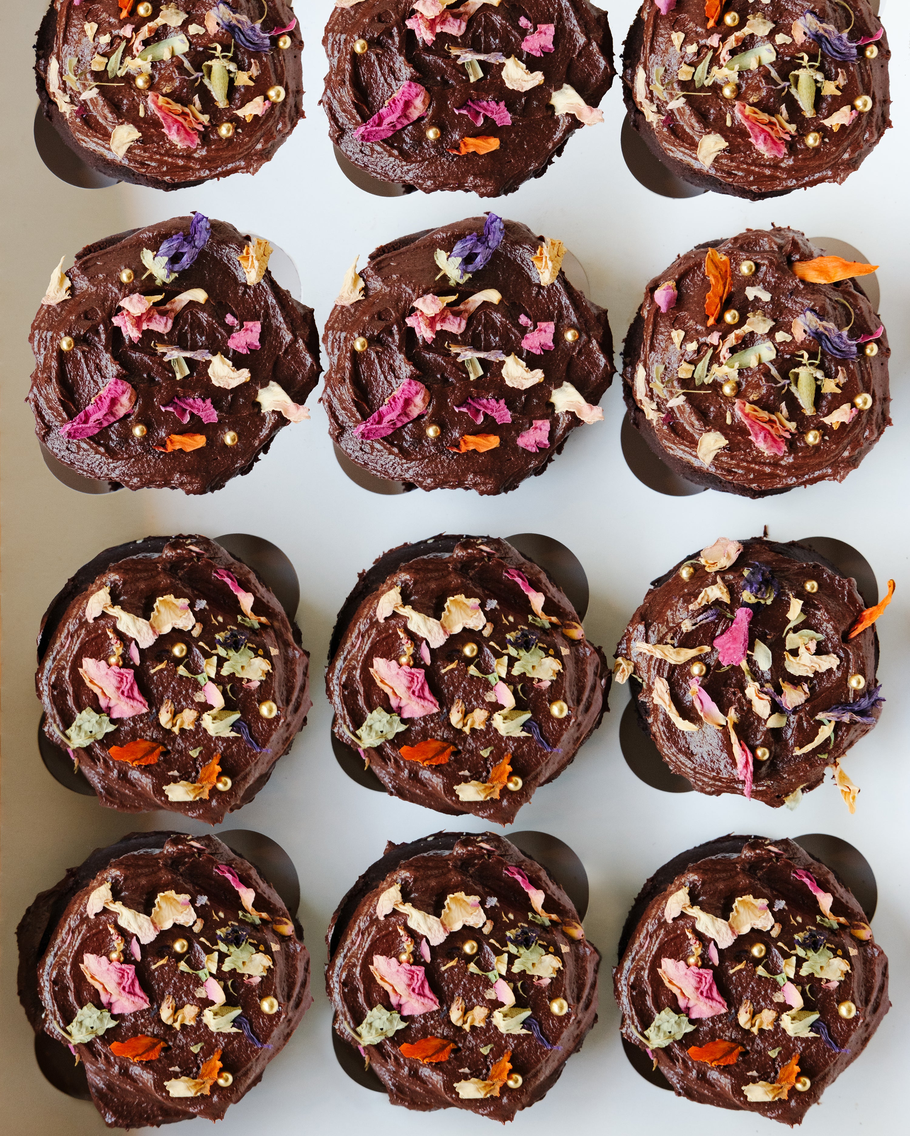 Chocolate Cupcakes Floral