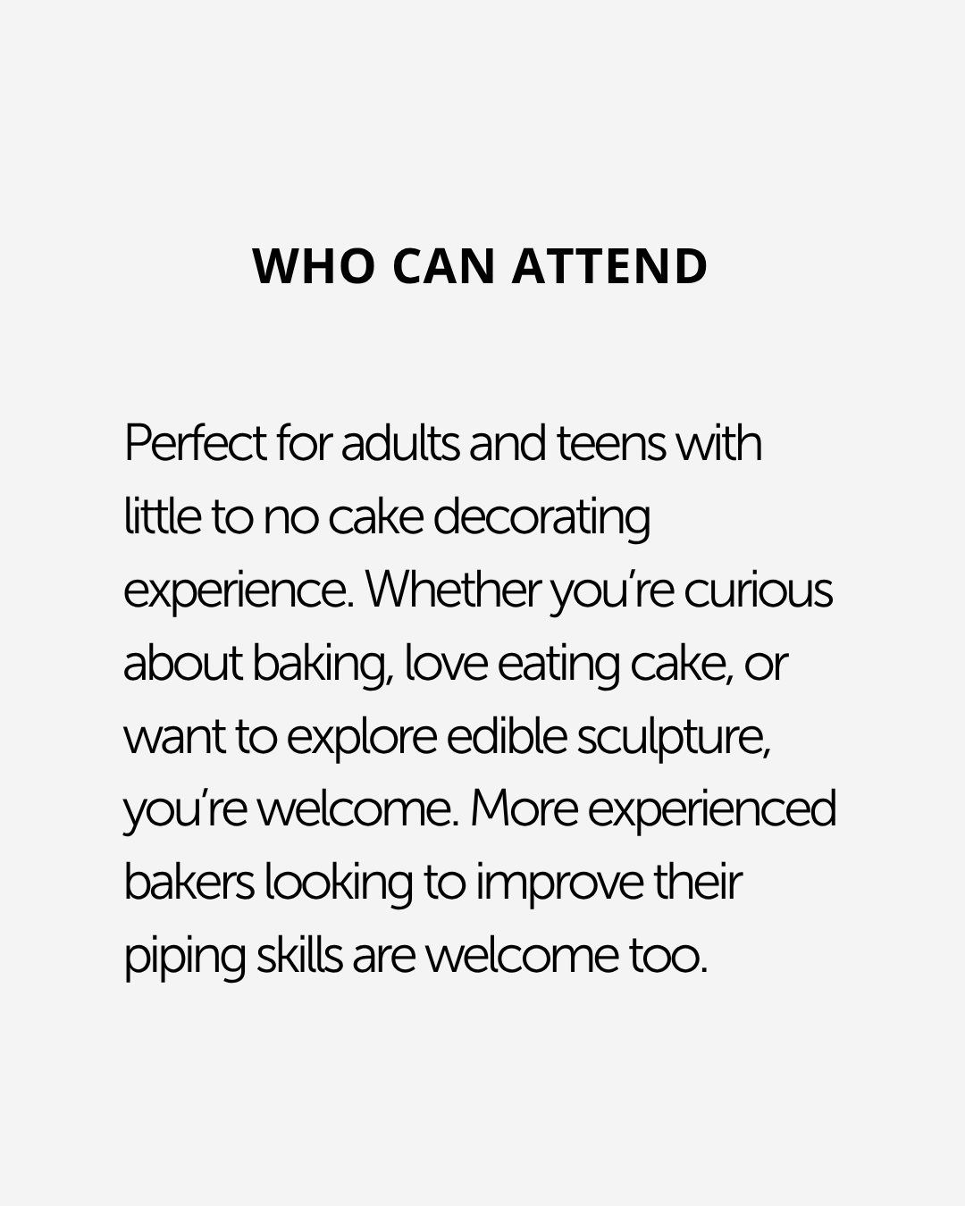 Buttercream Decoration Workshop